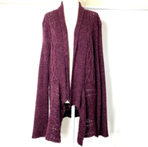 89th &amp; Madison Open Front Cardigan Sweater Womens size XL Long Sleeve Burgundy - £18.02 GBP