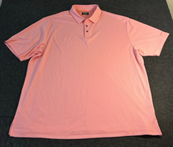 Ben Hogan Performance Polo Golf Shirt Pink with Diamond Print Men&#39;s Size... - $17.76