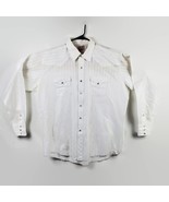 Vtg H Bar C California Ranchwear White Pearl Snap Shirt Mens XL or XXL L... - £39.06 GBP