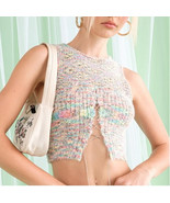 Pretty Garbage  Soft Multi-Color Sleeveless Crop Top   in sizes - L - £39.95 GBP
