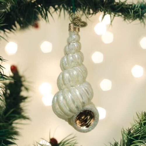 Primary image for OLD WORLD CHRISTMAS WENTLETRAP SHELL NAUTICAL GLASS CHRISTMAS ORNAMENT 12652