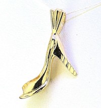 HIGH HEEL SHOE PENDANT REAL SOLID 14 k GOLD 1.6 g - £137.42 GBP