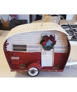 Royal Wing Red Metal Vintage Camper Trailer Sturdy Bird Feeder 8&quot; x 6&quot; x... - $73.26