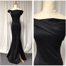 QSYYE Black Evening Dresses   Off the  Split Formal Gown Strapless One Strap Fit - £280.82 GBP