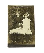 RPPC Edwardian Woman &amp; Girl Portrait Outdoor Scene Divided Back Lexingto... - $20.01 CAD