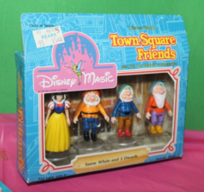 Disney Magic Town Square Friends Snow White And Three Dwarfs Figurines S... - $29.69