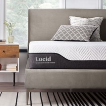 LUCID 10 Inch Full Hybrid Mattress - Bamboo Charcoal and Aloe Vera Infused - £389.28 GBP
