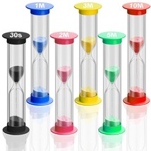 Sand Timer For Classroom Set Of 6, Colorful Plastic Hourglass Sand Clock... - £11.77 GBP