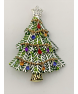 2008 Avon Collectible Christmas Tree Pin Dangling Ornaments (Rhinestones) - $32.25