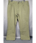 Duluth Trading Flex Ballroom Khaki Mens Pants 40x30 Green Relaxed Fit St... - $27.61 CAD