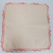 Vintage Crochet Edge Dresser Doily Approximately 11x11 Inch Pink - $13.10