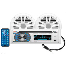 Boss Audio MCK508WB.6 Marine Stereo &amp; 6.5&quot; Speaker Kit - White - £109.26 GBP