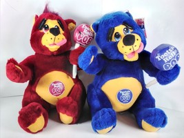 Tootsie Roll Pop Bears Raspberry & Grape Nanco 1999 Plush Stuffed Animals - $12.60