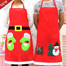 Christmas Chef Apron Household Cleaning Hostess Gift &amp; Kitchen, Baking Apron - £5.50 GBP