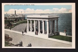 USA Massachusetts PLYMOUTH, CANOPY &amp; LANDING DOCK c1930s Postcard - £3.98 GBP