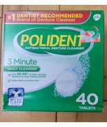 Polident 3 Minute Daily Cleaner Triple Mint Dentures Antibacterial 40 Ta... - £3.13 GBP