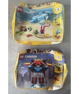 LEGO Creator 3-in-1 Set Lot of 2 Dolphin and Turtle 31128 and Super Robo... - $19.99