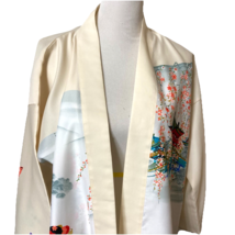 Vtg Japanese ICHI BAN Ivory Kimono Robe Made In Japan Geisha Cherry Blos... - $30.99