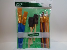 All Purpose Craft &amp; Art Paint Brush Pack Set 25 pieces vaiety pack - £10.90 GBP