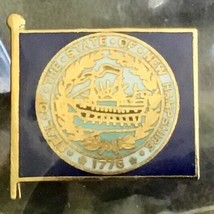 Vintage New Old Stock bagged State Seal Of New Hampshire Enamel Pin - £8.24 GBP