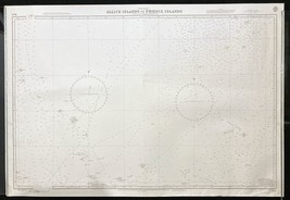 Nautical Map Ellice to Phoenix Islands Pacific Ocean Admiralty 1964 - £50.95 GBP