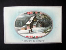 1920 Happy Birthday Postcard, Antique Happy Birthday Postcard - £7.85 GBP