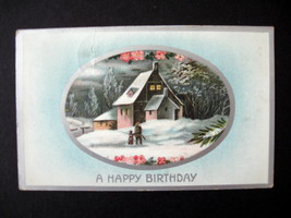 1920 Happy Birthday Postcard, Antique Happy Birthday Postcard - $9.99