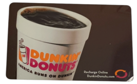 Dunkin Donuts Cup Of Coffee Gift Card No $ Value Collectible 2010 - $9.99