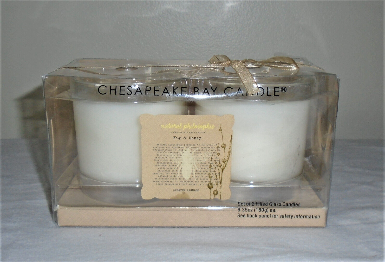 Primary image for Chesapeake Bay Natural Philosophie Candles Fig and Honey Set of 2 Single Wick