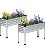 Galvanized Raised Garden Bed Outdoor With Legs,481832In Metal Elevated R... - $89.99