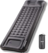 Extra Thick 6 Inch Self Inflating Sleeping Pad With Pillow Built-In, By Hikero. - £38.91 GBP