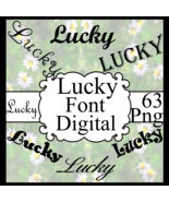 Lucky Font Digital Clipart - £0.98 GBP