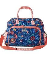 Pioneer Woman Weekender Bag Mazie Blue Floral Quilted Travel Tote - $48.51