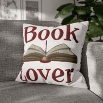 Open Book Embroidery Art: Book Lover Text for Avid Readers - Spun Polyester Squa - $33.40 - $48.77