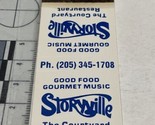 Vintage Matchbook Cover  Storyville  The Courtyard Restaurant Tuscaloosa... - £10.05 GBP