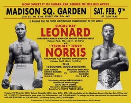 Sugar Ray Leonard Vs Terry Norris 8X10 Photo Boxing Poster Picture - £3.88 GBP