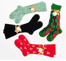 Tommie Copper 4PK Holiday Christmas Classic Over Calf Compression Socks ... - $44.55