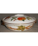 Royal Worcester EVESHAM GOLD PATTERN 20 oz Round ENTREE DISH w/LID England - £24.64 GBP