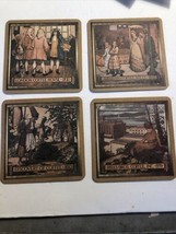 4 Vintage 1999 HILLS BROS COFFEE COASTERS - DISCOVERY OF COFFEE - £14.42 GBP