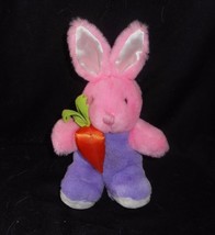 8&quot; Vintage Mty International Pink Purple Bunny Rabbit Stuffed Animal Plush Toy - £14.24 GBP