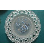 "Viking" Glass Reticulated Border Transfer Central Bouquet  8 1/2 Light ... - €46,41 EUR