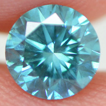 Round Shape Diamond Fancy Blue 0.73 Carat Enhanced Loose VS2 Clarity 5.66X5.62MM - £627.49 GBP