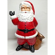Unique 1973 Duncan Ceramic Waving Santa Christmas Planter Candy Holder V... - $8.86