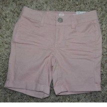 Girls Shorts Bermuda SO Pink Adjustable Waist Stretch Cuffed-sz 8 - £6.98 GBP