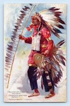 Song Of Hiawatha Longfellow Raphael Tuck Native American UNP DB Postcard N10 - £11.63 GBP