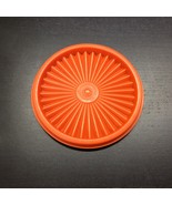 Vintage Tupperware Lid Replacement Orange Starburst 5&quot;&quot; Round 812-60 - £6.18 GBP