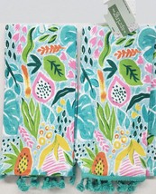 Set of 2 Same Printed Kitchen Terry Towels (15&quot;x25&quot;) MULTICOLOR FLOWERS, MI - £10.13 GBP