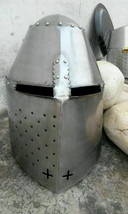 Medieval Knight Steel Armor Helmet twelfth Century templar knight helmet... - £67.38 GBP