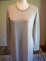 LOFT LADYS T SHIRT DRESS SMALL GRAY WHITE LONG SLEEVE - €19,05 EUR