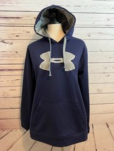 Under Armour Mens Hoodie Sweatshirt Large Loose Hooded pullover navy Blu... - $24.22